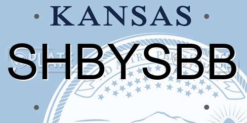 SHBYSBB Kansas License Plate
