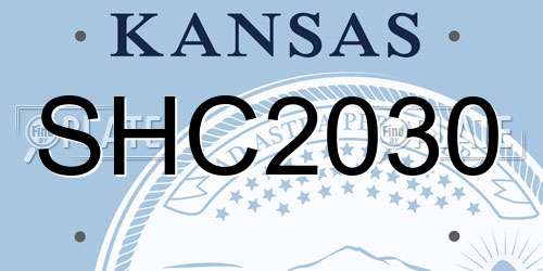 SHC2030 Kansas License Plate