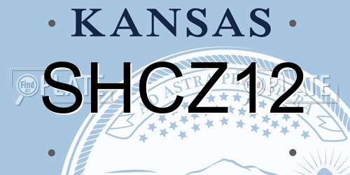 SHCZ12 Kansas License Plate