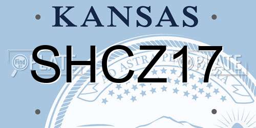 SHCZ17 Kansas License Plate