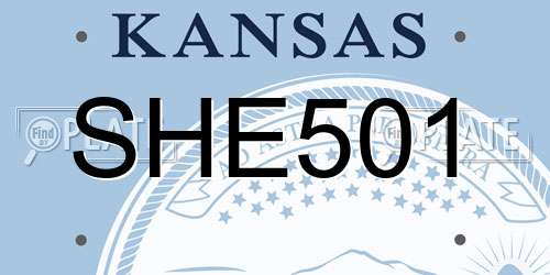 SHE501 Kansas License Plate