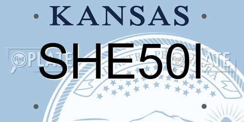 SHE50I Kansas License Plate
