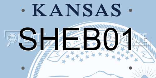 SHEB01 Kansas License Plate
