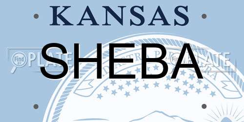 SHEBA Kansas License Plate