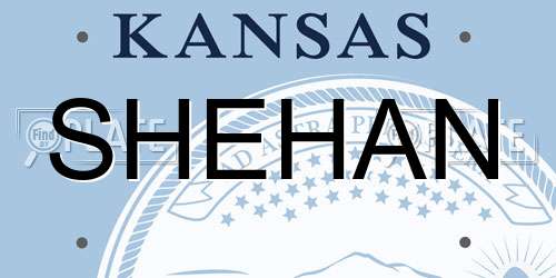 SHEHAN Kansas License Plate