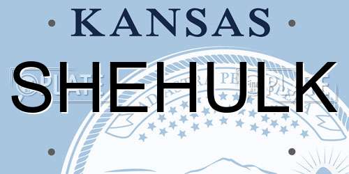 SHEHULK Kansas License Plate