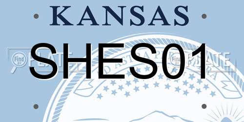 SHES01 Kansas License Plate