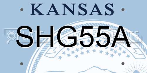 SHG55A Kansas License Plate