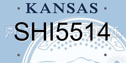 SHI5514 Kansas License Plate