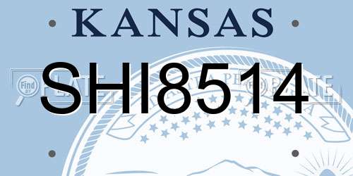 SHI8514 Kansas License Plate
