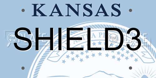 SHIELD3 Kansas License Plate