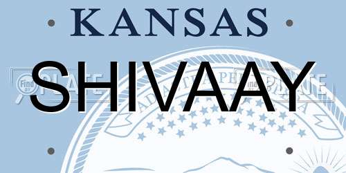 SHIVAAY Kansas License Plate