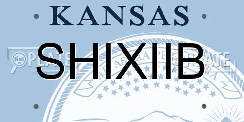 SHIXIIB Kansas License Plate