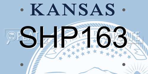 SHP163 Kansas License Plate