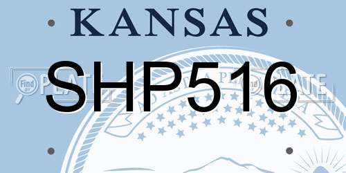 SHP516 Kansas License Plate