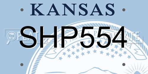 SHP554 Kansas License Plate
