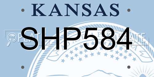 SHP584 Kansas License Plate