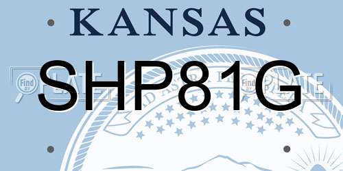 SHP81G Kansas License Plate