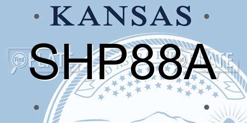 SHP88A Kansas License Plate