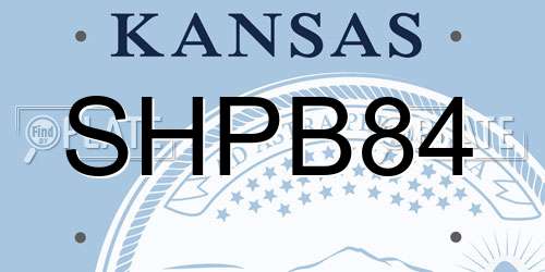 SHPB84 Kansas License Plate