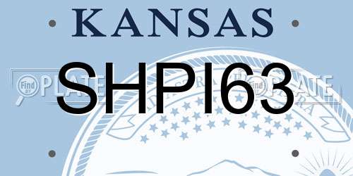 SHPI63 Kansas License Plate