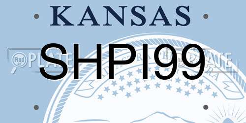 SHPI99 Kansas License Plate