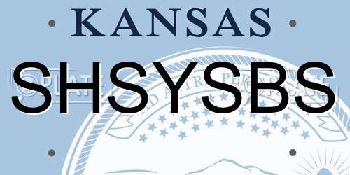 SHSYSBS Kansas License Plate