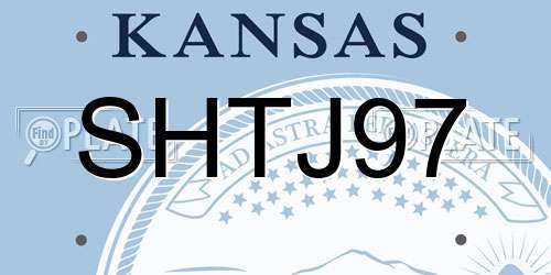 SHTJ97 Kansas License Plate