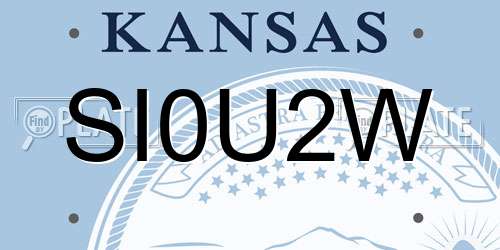 SI0U2W Kansas License Plate