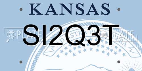 SI2Q3T Kansas License Plate