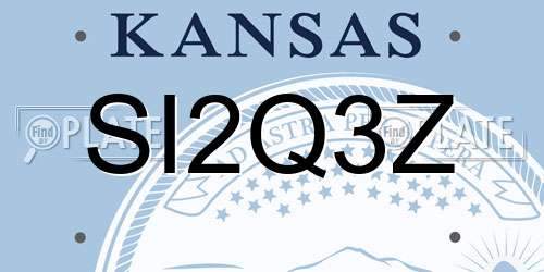SI2Q3Z Kansas License Plate