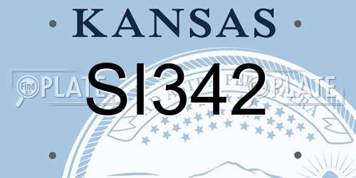 SI342 Kansas License Plate