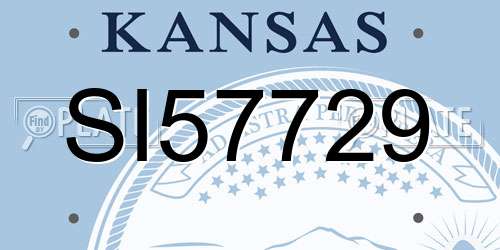 SI57729 Kansas License Plate