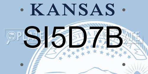 SI5D7B Kansas License Plate