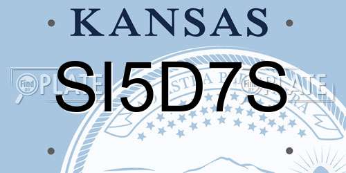 SI5D7S Kansas License Plate