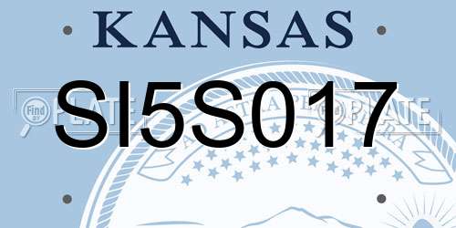 SI5S017 Kansas License Plate