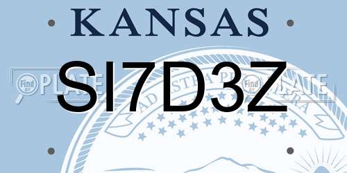 SI7D3Z Kansas License Plate