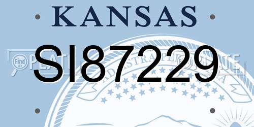 SI87229 Kansas License Plate