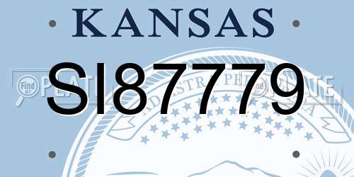 SI87779 Kansas License Plate