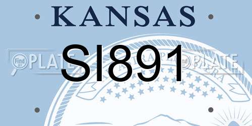 SI891 Kansas License Plate