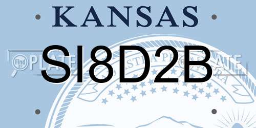 SI8D2B Kansas License Plate