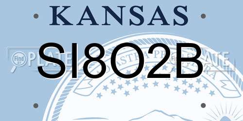 SI8O2B Kansas License Plate