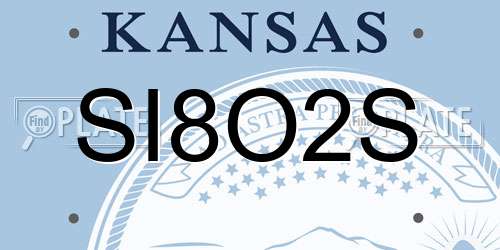 SI8O2S Kansas License Plate