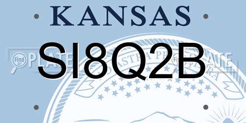 SI8Q2B Kansas License Plate