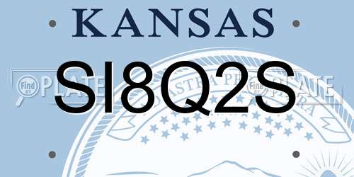 SI8Q2S Kansas License Plate