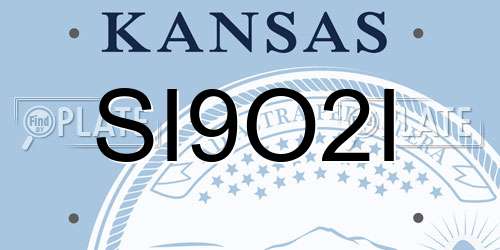 SI9O2I Kansas License Plate