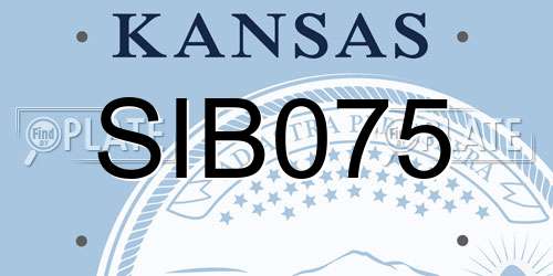 SIB075 Kansas License Plate