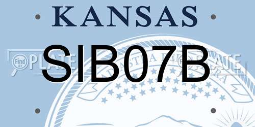 SIB07B Kansas License Plate