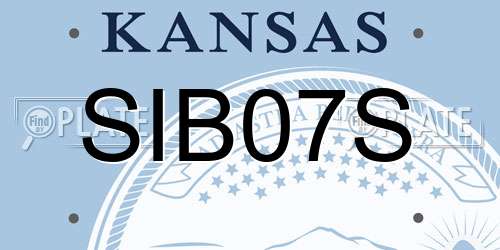 SIB07S Kansas License Plate