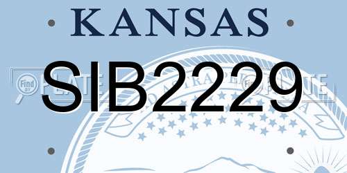 SIB2229 Kansas License Plate